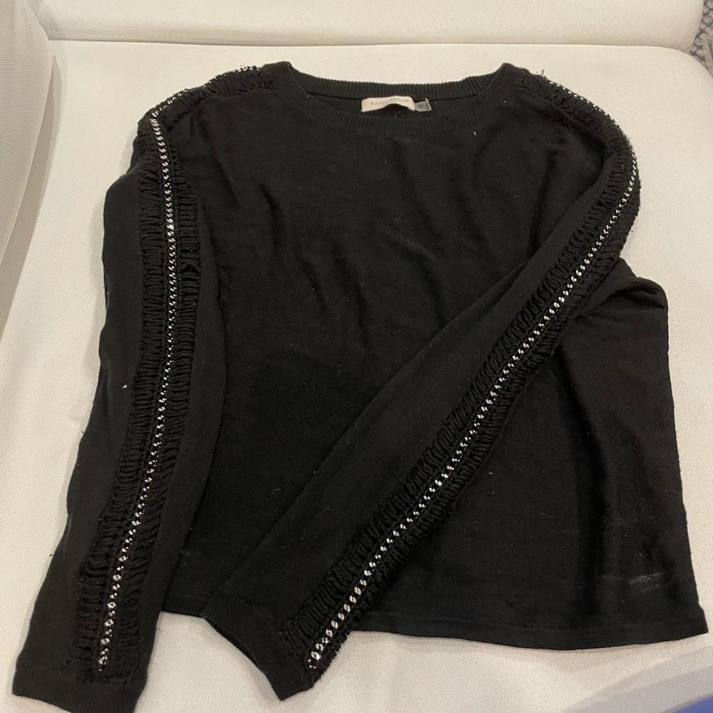 Ramy Brook Sweater with Sleeve Chain
